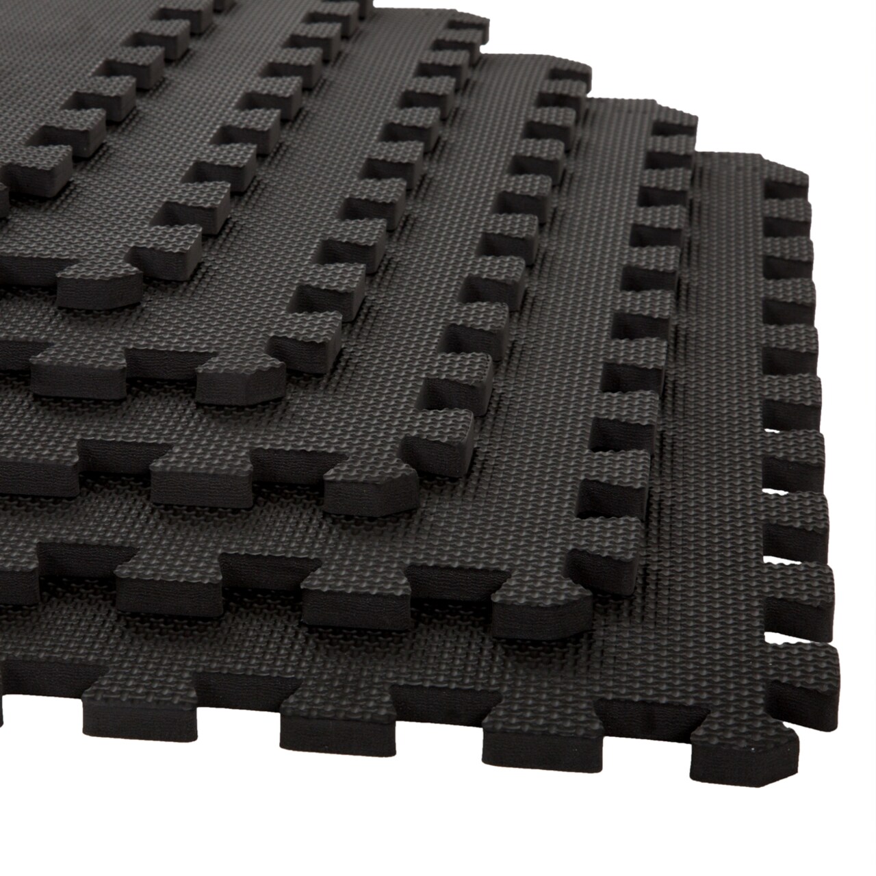 Stalwart 6 Pk Interlocking EVA Foam Floor Mats Garage Flooring Basement Exercise Mat 24 x 24 Inches Each